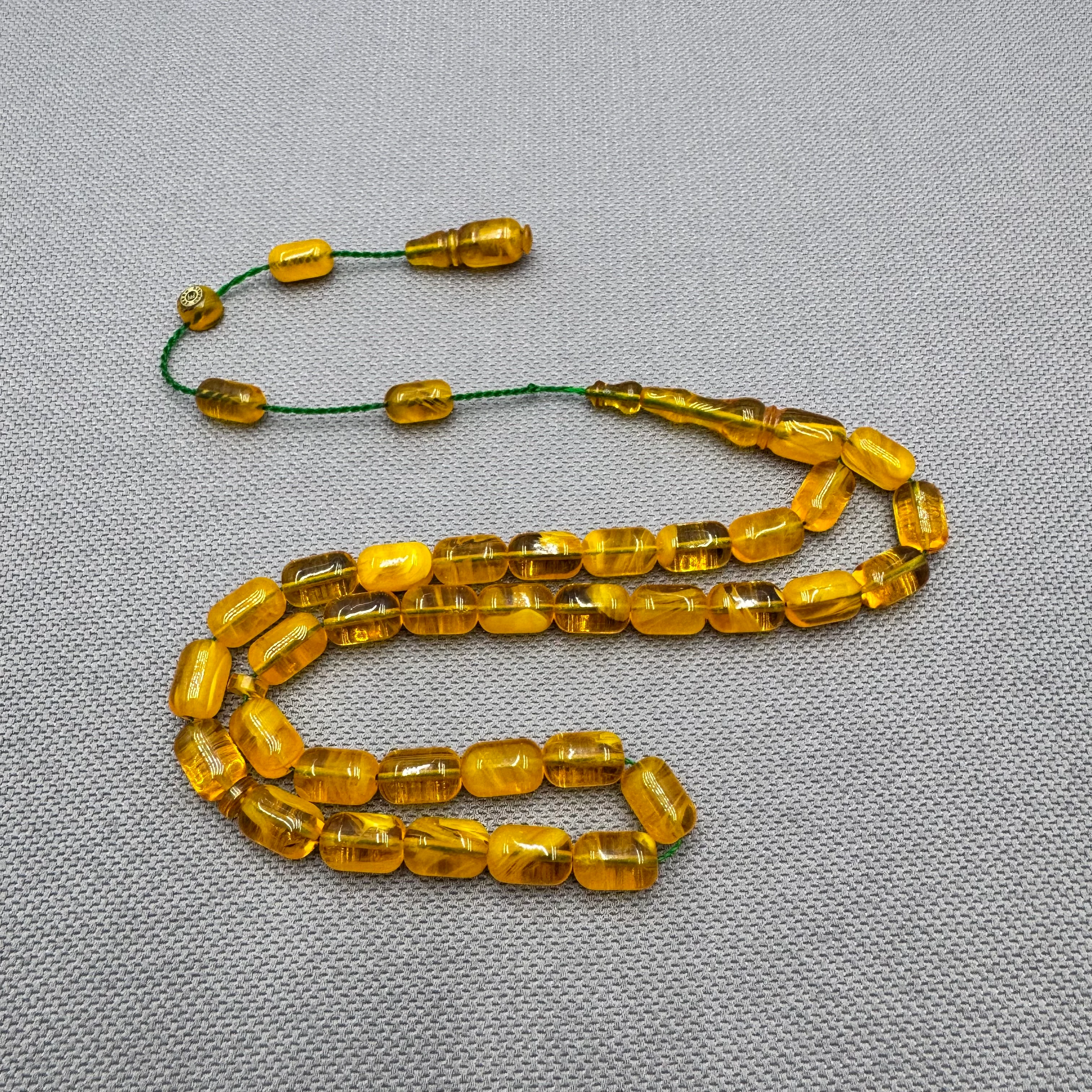 Erkan ÇUBUKÇU Usta İşçilikli Yoğun Hareli Sıkma Kehribar